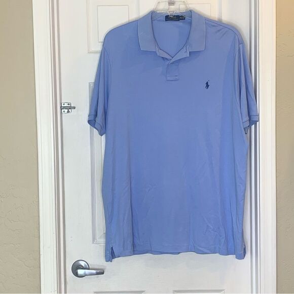Polo Ralph Lauren Light Blue Polo Shirt Size XXL - Picture 1 of 10